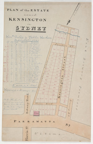 Plan of the estate named Kensington in Sydney [cartogra...