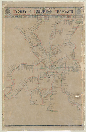 Copyright sketch map of the Sydney and suburban tramway...