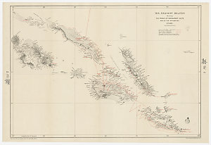 The Solomon Islands showing the track of Mendaña's shi...