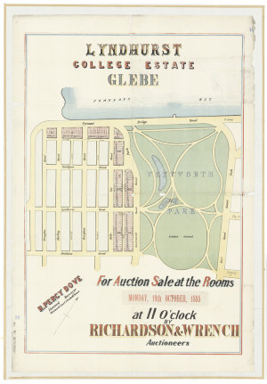 Lyndhurst College estate, Glebe [cartographic material]...
