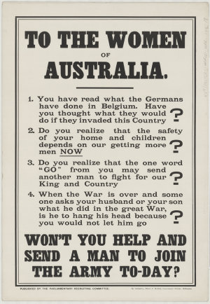 To the women of Australia [picture].