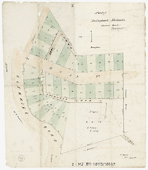 Sketch of the Engehurst allotments, Glemore Road, Paddi...