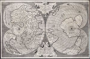 [Salamanca's world map on double cordiform projection] ...