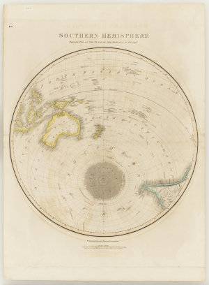 Southern Hemisphere projected on the plane of the horiz...