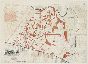 Heavy artillery bombardment map [cartographic material] / Corps Topo. Section.