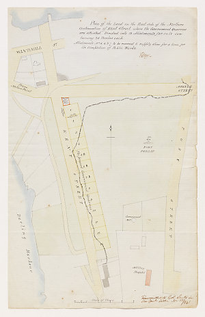Plan of the land on the east side of the northern conti...