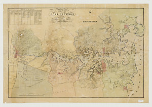 Map of Port Jackson and the Parramatta River, New South...