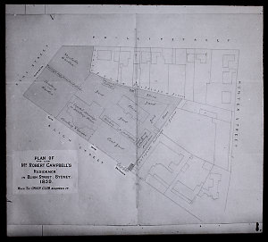 Plan of the late Mr Campbell's residence in Bligh Stree...