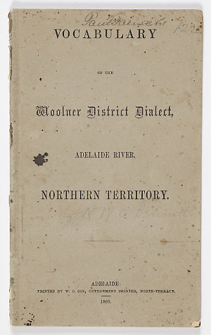 Vocabulary of the Woolner District Dialect, Adelaide Ri...
