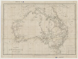 General map of Australia shewing the routes of the expl...