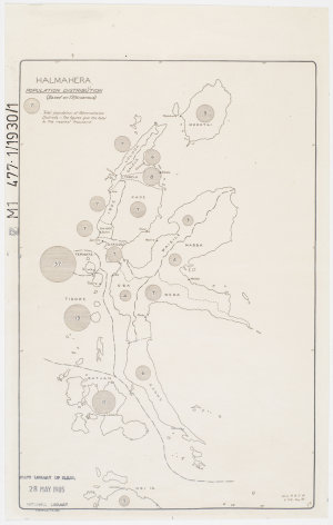 Halmahera [cartographic material] : population distribu...