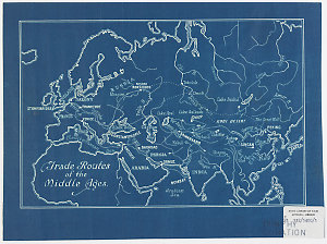 Trade routes of the Middle Ages [cartographic material]...