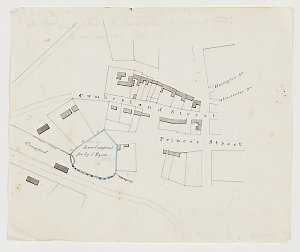 [Plan showing land, Prince's Street, applied for by J. ...