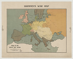 Brooks's war map [cartographic material] : map of the s...