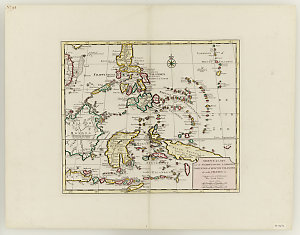 Nieuwe kaart van de Filippynsche, Ladrones, Moluccas of...