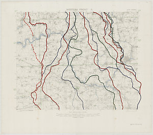 Map showing old defence lines in the Albert - St. Quentin - Roye area [cartographic material] / [Geographical Section, General Staff] ; Printing Company, R.E.W.O.B/770.