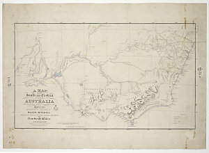 Map of the south and eastern parts of Australia, with t...