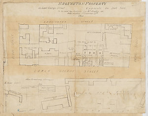 Plan of Broughton property in Lower George Street, oppo...