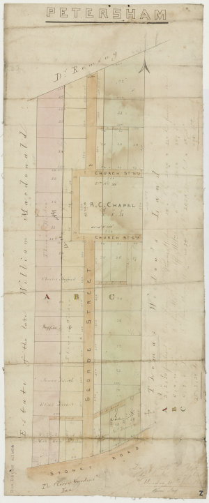 Petersham [cartographic material] : [day of sale by auc...