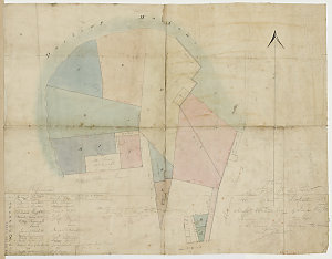 Plan of a f of 5"3"353/4 of land, the joint property of...