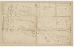 A drawing placed on a deed of conveyance from George Fr...