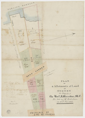 Plan of 8 allotments of land in Sydney [cartographic ma...