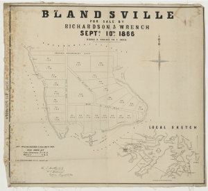 Blandsville for sale by Richardson & Wrench Septr. 10th...