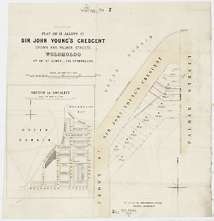 Plan of 11 allotments in Sir John Young's Cresent, Crow...