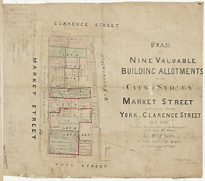 Plan of nine valuable building allotments in the City [...