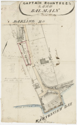 Captain Rountree's land Balmain, part of Lot 19 [cartog...