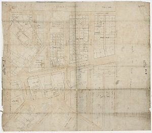 Tracing of a map showing part of Sydney [cartographic m...
