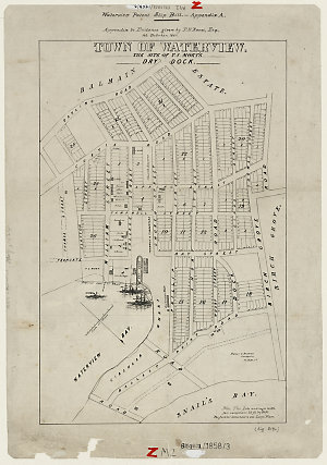 Town of Waterview [cartographic material] : the site of...