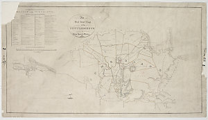 An out line map of the settlement in New South Wales 18...