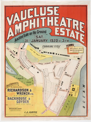 Vaucluse, Amphitheatre Estate [cartographic material] :...