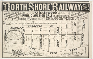 North Shore Railway Estate Chatswood [cartographic material] / C.A. Owen.