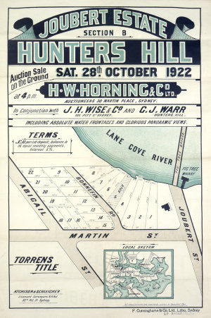Joubert Estate Section B Hunters Hill [cartographic mat...
