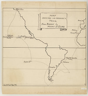 Map showing La Perouse's track from Brest to Mount St E...