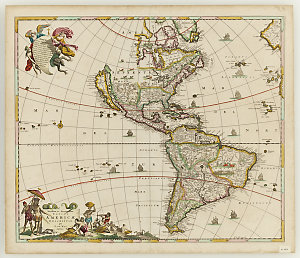 Novissima et accuratissima totius Americae descriptio [cartographic material] / per F de Wit.