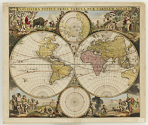Novissima totius terrarum orbis tabula [cartographic material] / [Nicolao Visscher] per Carolum Allard.
