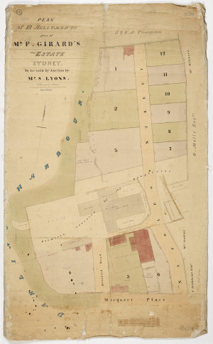 Plan of 12 allotments part of Mr. F. Girard's estate, S...