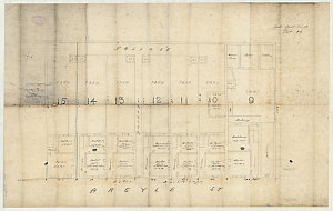 [Manuscript cadastral map of Coles Buildings, Argyle St...