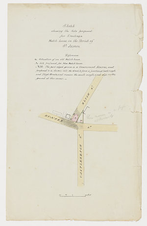 Sketch shewing the site proposed for erecting a watch-h...