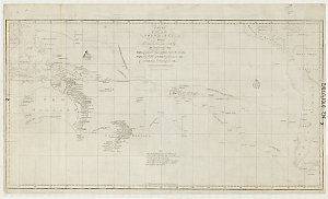 Chart of part of the South Sea, shewing the tracts & discoveries made by His Majestys ships Dolphin, Commodore Byron & Tamer, Capn. Mouat, 1765, Dolphin, Capn. Wallis, & Swallow, Capn. Carteret, 1767, and Endeavour, Lieutenant Cooke, 1769 [cartographic material] / engrav'd by W. Whitchurch, Pleasant Row Islington.