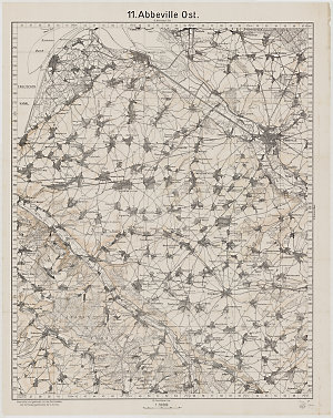 11. Abbeville Ost. [cartographic material] / Bearbeitet und gedruckt von der Zentralstelle des Vermessungsdienstes der 2. Armee.
