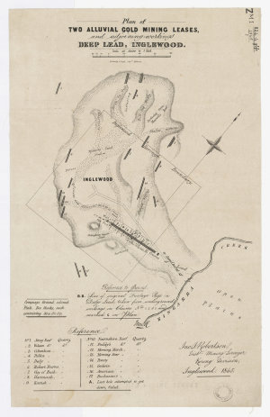 Plan of two alluvial gold mining leases and adjoining w...