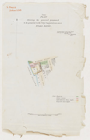 Plan showing the ground proposed to be granted to the C...