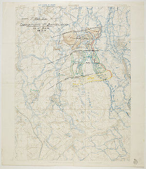 1st Aus. Div., disposition of battalions as at 6 a.m. 23-9-18 [cartographic material] / Field Survey Bn. R.E.