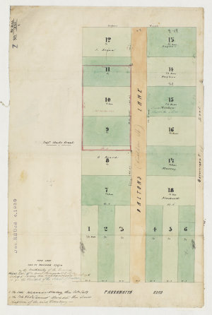 Plan [of] land sold by Bodenham [cartographic material]