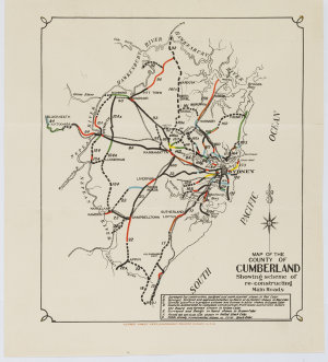 Map of the county of Cumberland showing scheme of re-co...