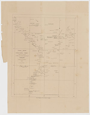 Track chart of H.M.S. vessel Torch while in search of t...